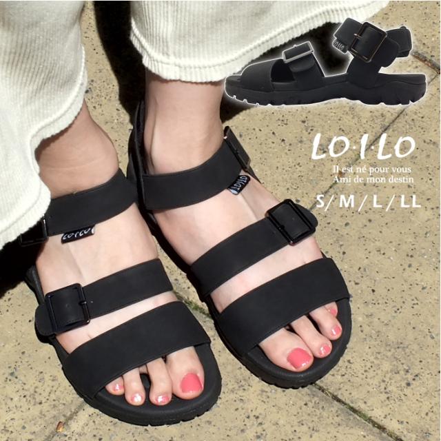 【送料無料】スポーツサンダル レディース スポサン ぺたんこ つっかけ ストラップ ぺたんこ ネックストラップ フラット ビーサン ビーチサンダル 快適 屈曲 痛くない 歩きやすい 疲れない 靴 婦人靴 夏 ブラック 黒 2020春夏