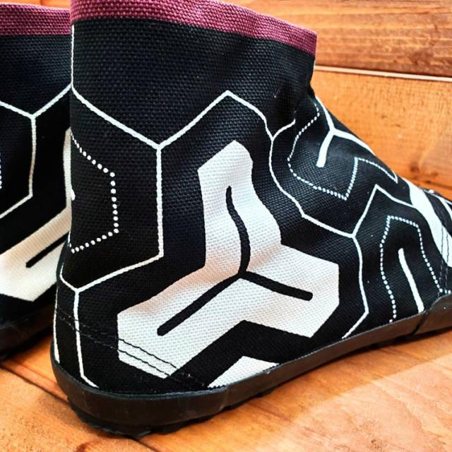 地下足袋 亀甲柄 オールジャパンメイド スプリットトゥ ハイカット