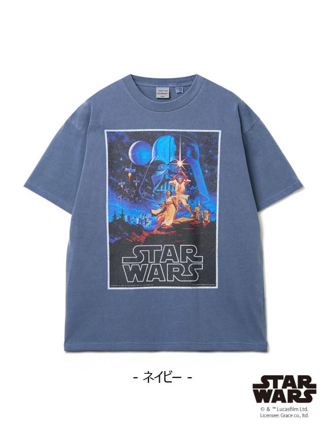 【Goodwear】『スター・ウォーズ エピソード4／新たなる希望』／ ピグメント プリント BIGTシャツ ピグメント加工 半袖Tシャツ 半袖TEE ユニセックス 7.6oz USAコットン 2W7-15235