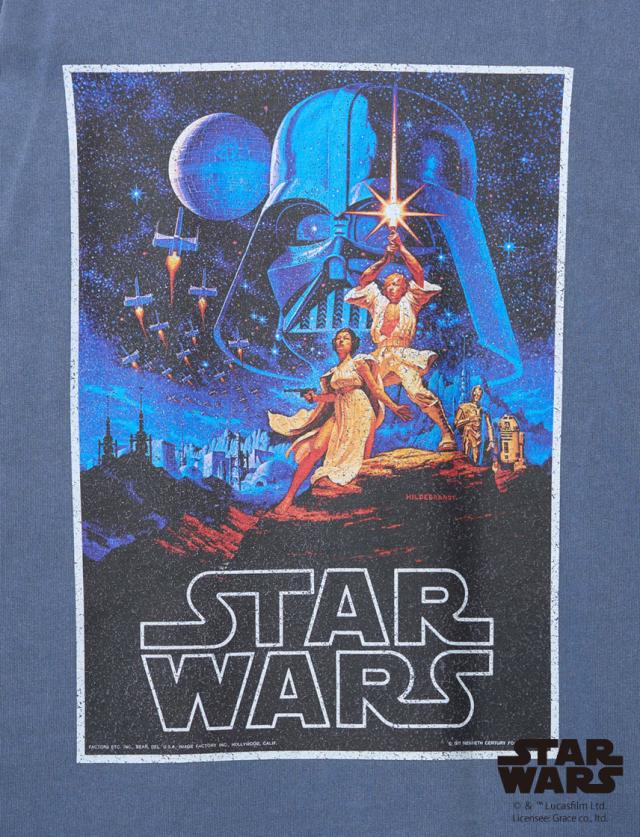 【Goodwear】『スター・ウォーズ エピソード4／新たなる希望』／ ピグメント プリント BIGTシャツ ピグメント加工 半袖Tシャツ 半袖TEE ユニセックス 7.6oz USAコットン 2W7-15235