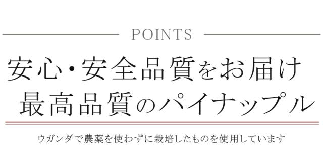 有機オーガニック素材の無農薬・無化学肥料「パイナップル」