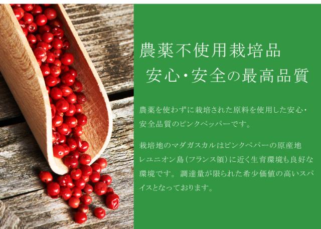 有機オーガニック素材の無農薬・無化学肥料「ピンクペッパー」