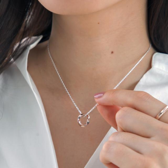 151Nq【高品質✨】ネックレス　3リング　ミニマム　シンプル　お洒落　シルバー 141Nq【高品質✨】ネックレス ハート リング シルバー 小さめ