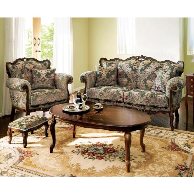 ソファ アンティークソファ アンティーク 北欧 イタリア製 金華山織り  