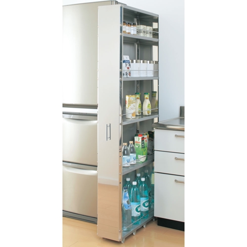 春物がお買い得 週末限定sale 家具 収納 キッチン収納 食器棚 キッチンストッカー ステンレスすきま収納シリーズ ハイタイプ 高さ164cm 幅15奥行61cm Hの通販はau Pay マーケット ディノス Au Pay マーケット店 商品ロットナンバー 21春夏