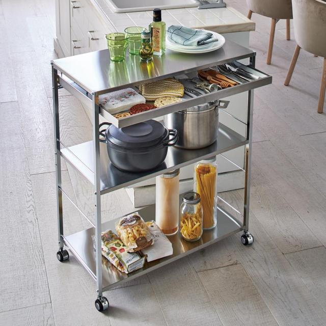 ステンレス作業台ワゴン 引き出し1杯タイプ 幅73.5cm キッチン収納