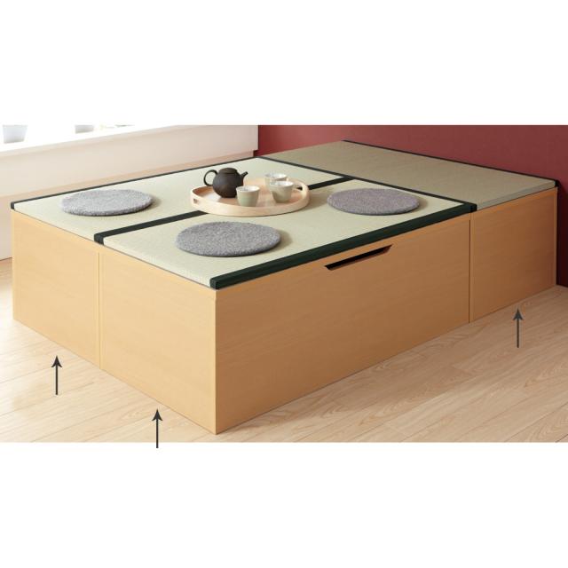 日本製国産 家具 568714の通販はau PAY マーケット - ディノス au PAY マーケット店|商品ロットナンバー:341348 収納 リビング収納 テレビ台 ユニットシェルフ 跳ね上げ式ユニット畳 ヘリ有りミニ1畳 高さ45cm 正規店定番