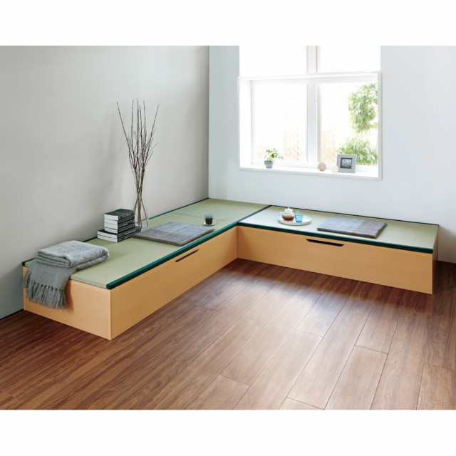 安い送料無料 家具 高さ45cm 568726の通販はau PAY マーケット - ディノス au PAY マーケット店|商品 収納 リビング収納 テレビ台 ユニットシェルフ 跳ね上げ式ユニット畳 お得なセット ヘリ無しミニ4.5畳セット お得限定品