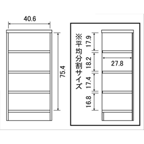 お得限定SALE 家具 554206の通販はau PAY マーケット - ディノス au PAY マーケット店|商品ロットナンバー:34135411 収納 本棚 ラック シェルフ コミックラック 色とサイズが選べるオープン本棚 幅44.5cm高さ88.5cm お買い得