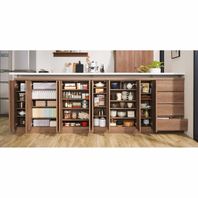 豊富な限定SALE 家具 560316の通販はau PAY マーケット - ディノス au PAY マーケット店|商品ロッ 収納 キッチン収納 食器棚 カウンター下収納 シンプルカウンター下収納庫(奥行30高さ87cm) 5枚扉タイプ 幅121.5cm 安い