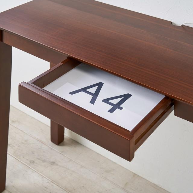 現代の住宅事情にぴったりサイズ！天然木デスク 幅110奥行40cm 机