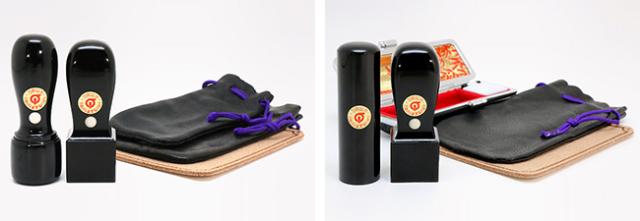 会社用印鑑セット 芯持ち黒水牛