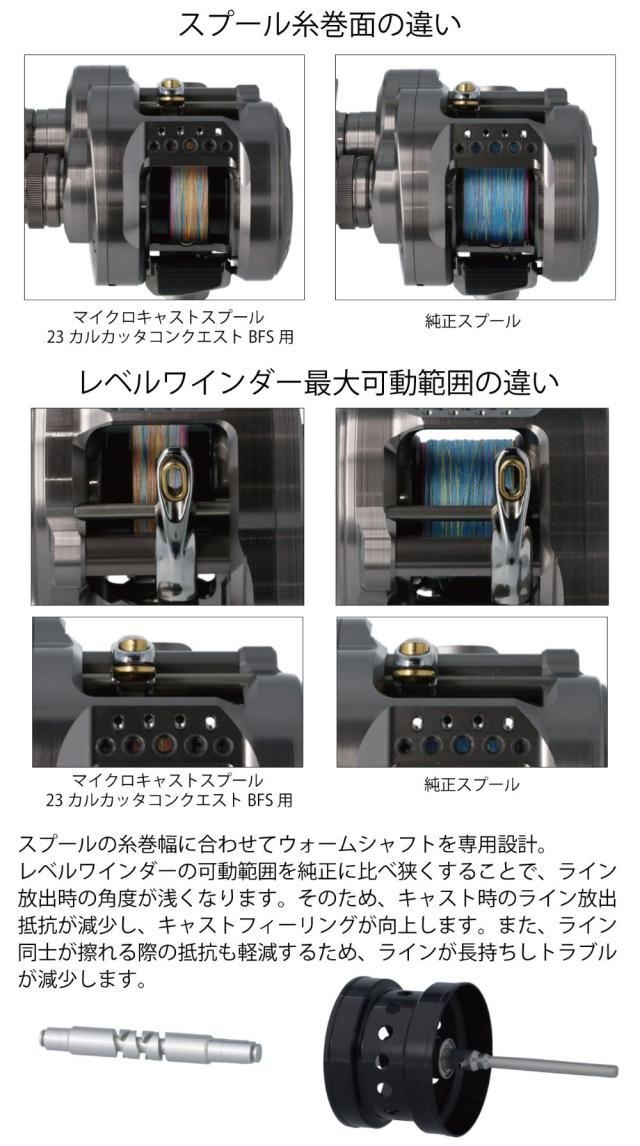 Avail 23カルコンBFS Wシャフト＆スプールセット 23CNQ-20RN