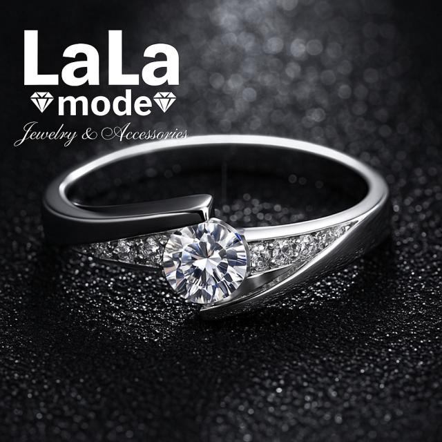 指輪 リング レディース デザインリング 一粒石 0.6ct CZ