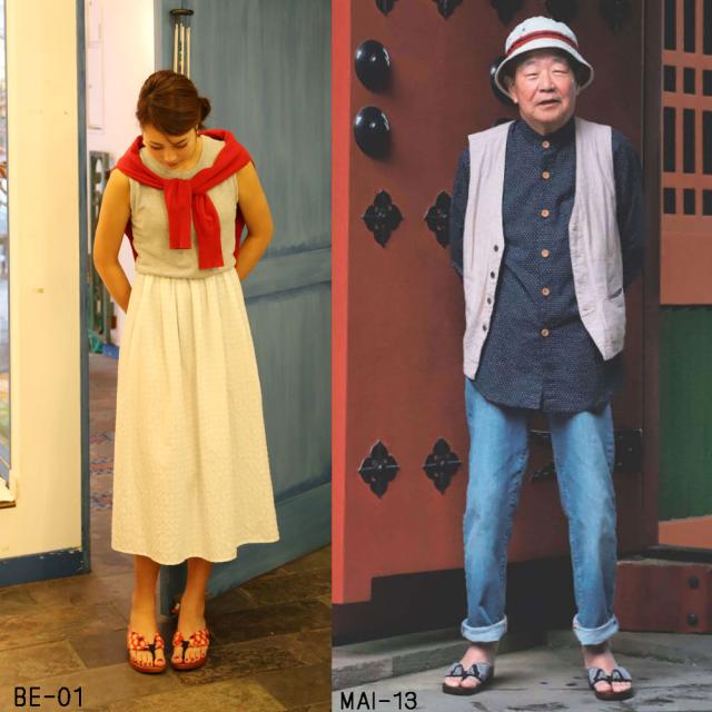 げたのみずとり げた物語 NT-22 市松ダイヤ／黒・黒 mizutori 水鳥工業