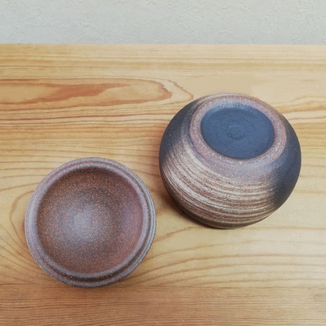 萬古焼 備前金彩 くりむし碗 ＜大＞ 【取寄品】 蒸し碗 和風 和