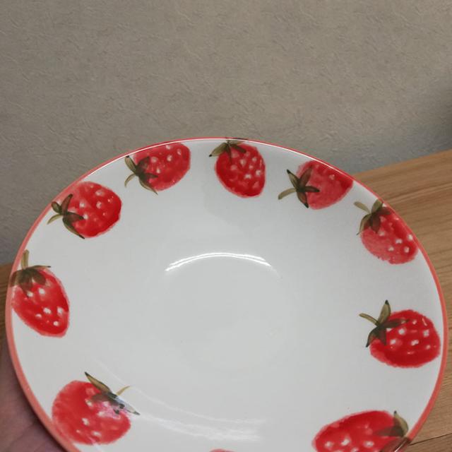 萬古焼 DESIGN いちご 平鉢 【取寄品】 お鍋の取り皿 取皿 小鉢