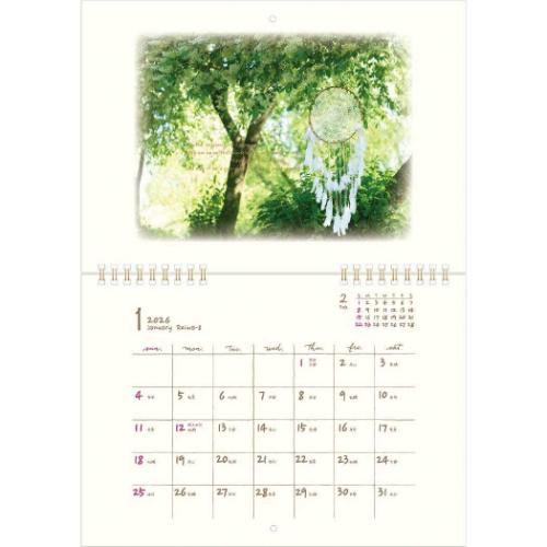 ボタニカルライフカレンダー 2026Calendar 壁掛けカレンダー2026年 スケジュール インテリア 令和8年暦