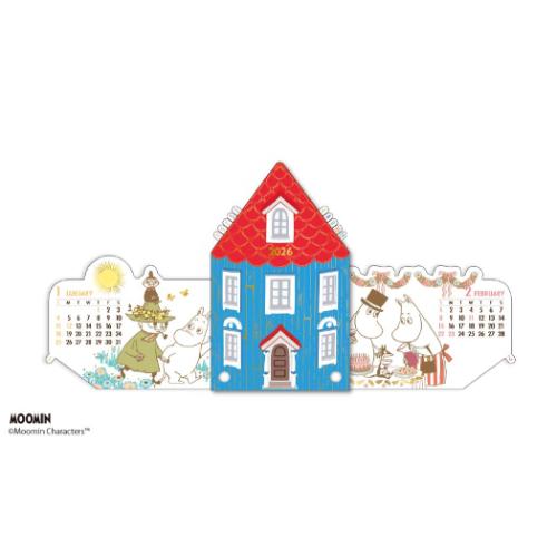 ムーミン スライドカレンダー 2026Calendar 卓上カレンダー2026年 北欧 キャラクター 令和8年暦 メール便可