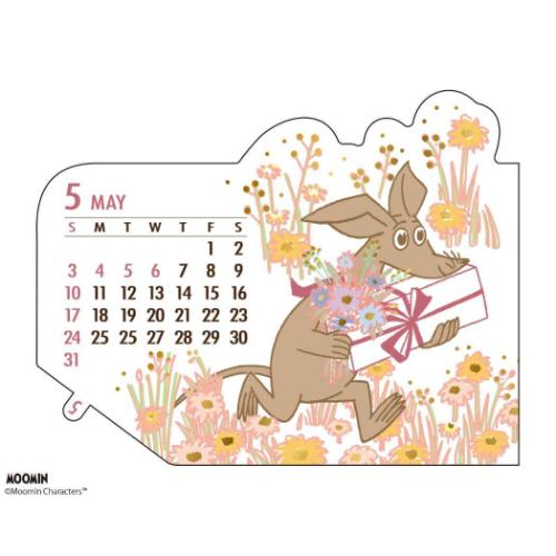 ムーミン スライドカレンダー 2026Calendar 卓上カレンダー2026年 北欧 キャラクター 令和8年暦 メール便可