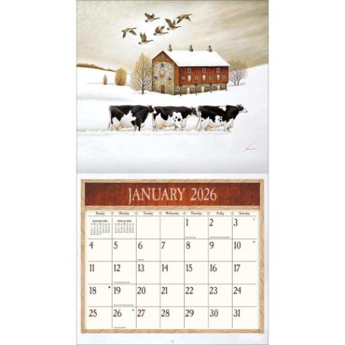 LANG ラング 2026 Calendar 壁掛けカレンダー2026年 Cows Cows Cows Lowell Herrero インテリア 令和8年暦