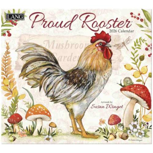 LANG ラング 2026 Calendar 壁掛けカレンダー2026年 Proud Rooster Susan Winget インテリア 令和8年暦