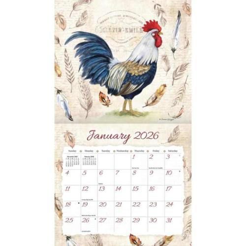 LANG ラング 2026 Calendar 壁掛けカレンダー2026年 Proud Rooster Susan Winget インテリア 令和8年暦
