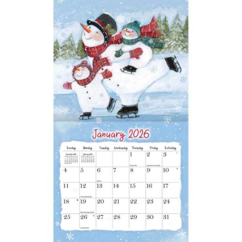LANG ラング 2026 Calendar 壁掛けカレンダー2026年 Sam Snowman Susan Winget インテリア 令和8年暦