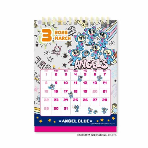 エンジェルブルー 2026Calendar 卓上カレンダー2026年 卓上 スケジュール インテリア 令和8年暦 メール便可