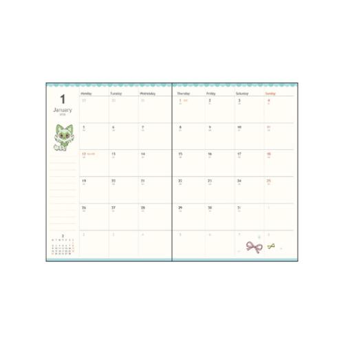 ポケットモンスター B6マンスリー手帳2026 2026年月間ダイアリー ピカチュウ ポケモン キャラクター 令和8年手帖 メール便可