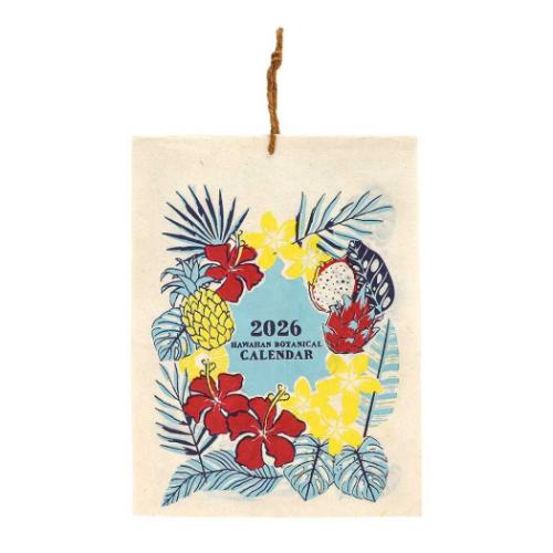 カレンダー S ハワイアンボタニカル 2026Calendar 壁掛けカレンダー2026年 インテリア 令和8年暦 メール便可