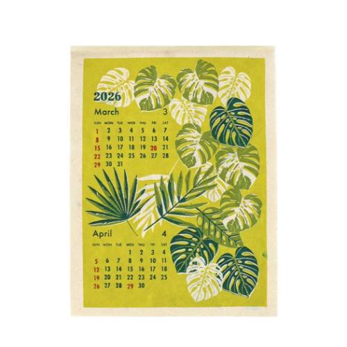 カレンダー S ハワイアンボタニカル 2026Calendar 壁掛けカレンダー2026年 インテリア 令和8年暦 メール便可