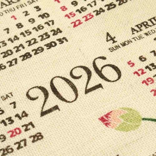 ジュートカレンダー ガーデンロータス 2026Calendar 壁掛けカレンダー2026年 BLEACH インテリア 令和8年暦 メール便可