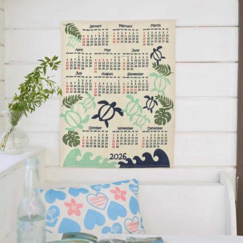 ジュートカレンダー ホヌウェーブ 2026Calendar 壁掛けカレンダー2026年 BLEACH インテリア 令和8年暦 メール便可