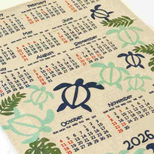 ジュートカレンダー ホヌウェーブ 2026Calendar 壁掛けカレンダー2026年 BLEACH インテリア 令和8年暦 メール便可