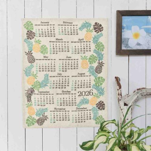 ジュートカレンダー パインパーティー 2026Calendar 壁掛けカレンダー2026年 BLEACH インテリア 令和8年暦 メール便可