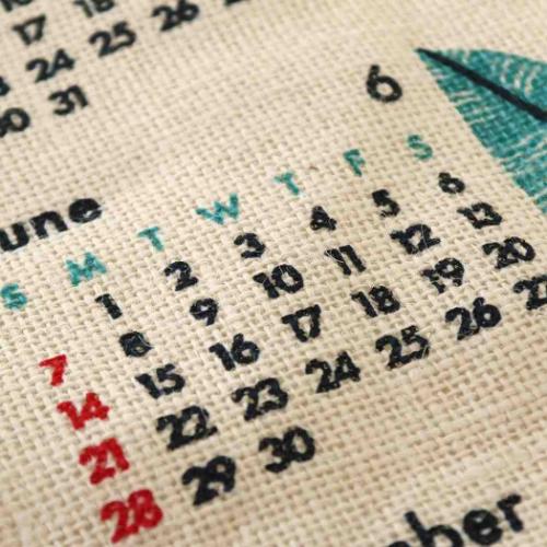 ジュートカレンダー ハワイアンボタニカル 2026Calendar 壁掛けカレンダー2026年 BLEACH インテリア 令和8年暦 メール便可