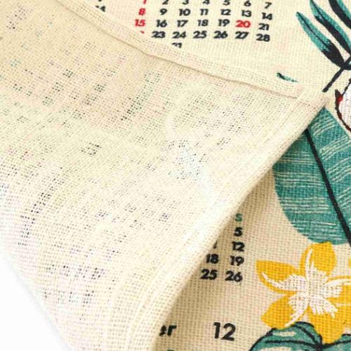 ジュートカレンダー ハワイアンボタニカル 2026Calendar 壁掛けカレンダー2026年 BLEACH インテリア 令和8年暦 メール便可