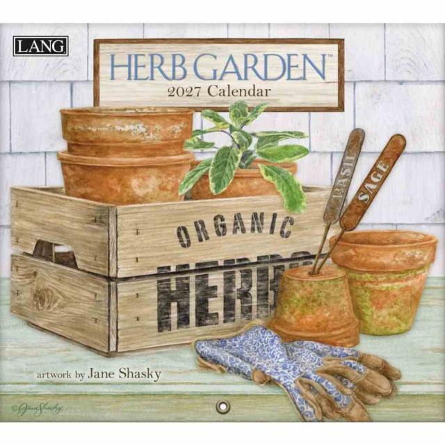 LANG ラング 2027 Calendar 壁掛けカレンダー2027年 Herb Garden Jane Shasky インテリア 令和9年暦