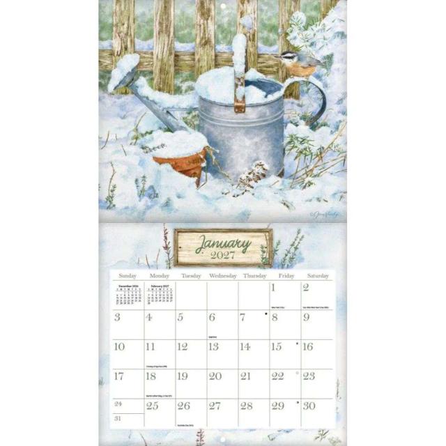 LANG ラング 2027 Calendar 壁掛けカレンダー2027年 Herb Garden Jane Shasky インテリア 令和9年暦