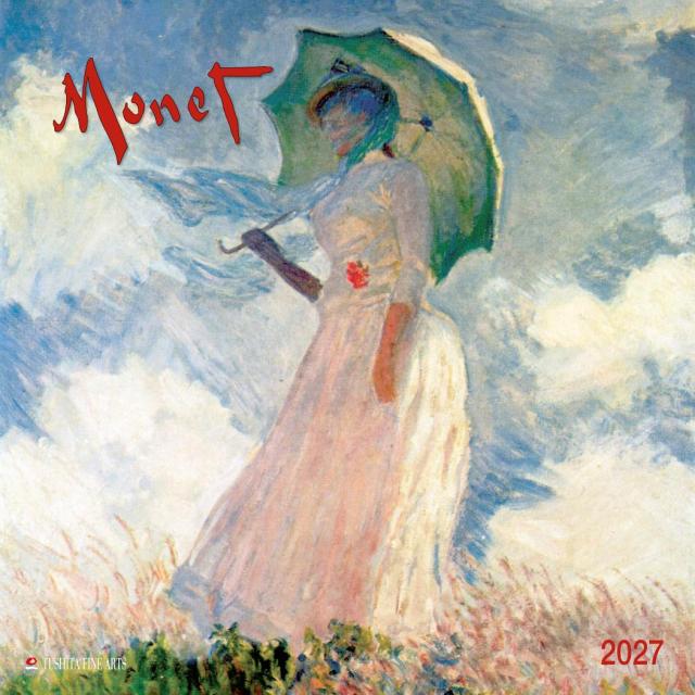 TUSHITA 2027 Calendar 壁掛けカレンダー2027年 Claude Monet インテリア 令和9年暦