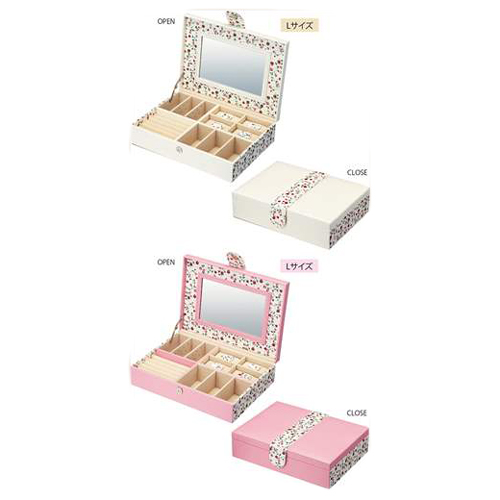 取寄品 フラワー アクセサリー収納 ジュエリーボックス Lサイズ インテリアグッズ