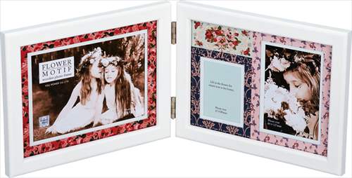 取寄品 フラワーモチーフ 写真立て フォトフレーム ダブルフレーム ギフト雑貨グッズ