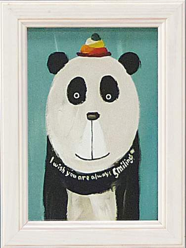 取寄品 武内祐人 カフェ風インテリア 額付きポスター パンダ インテリアグッズ
