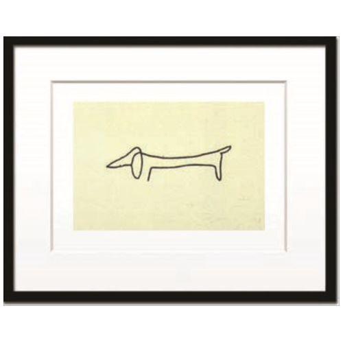 取寄品 送料無料 Pablo Picasso インテリア アート デザイナーズアート Le chien Silkscreen 額付きシルクスクリー