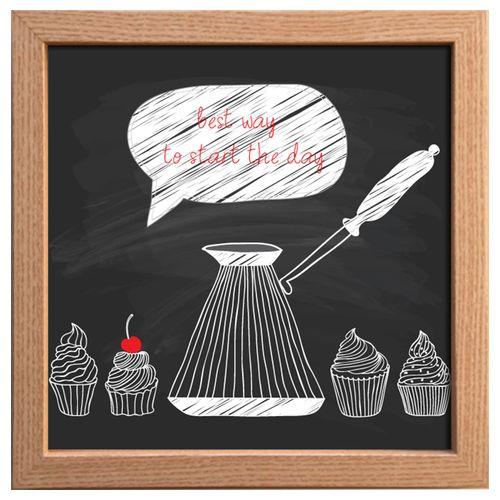取寄品 キャンバス アート ポスター 額付 カフェ インテリア サイン フレーム カップケーキ インテリア グッズ