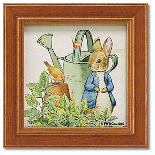 取寄品 ピーターラビット 額付 ポスター ミニ アート ピーターとじょうろ インテリア グッズ