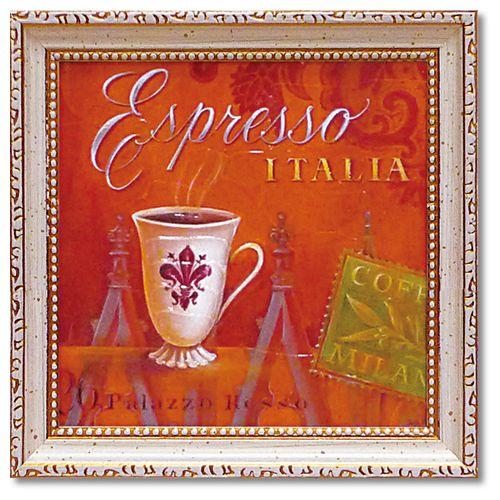 取寄品 カフェ アートポスター ミニ ゲル アートフレーム エスプレッソ・イタリア アンジェラ・スターリング