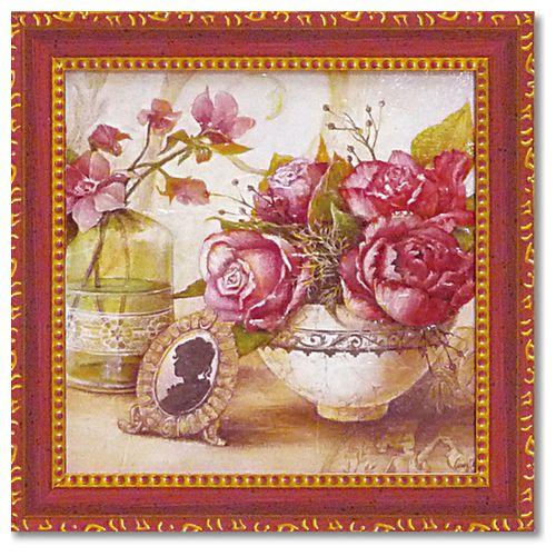 取寄品 フラワーアート ポスター ミニ ゲル アートフレーム カメオ アンジェラ・スターリング インテリアグッズ