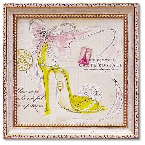 取寄品 インテリア パネル ミニ ゲル アートフレーム プリンセスシュー バーバラ・リンドナー インテリアグッズ